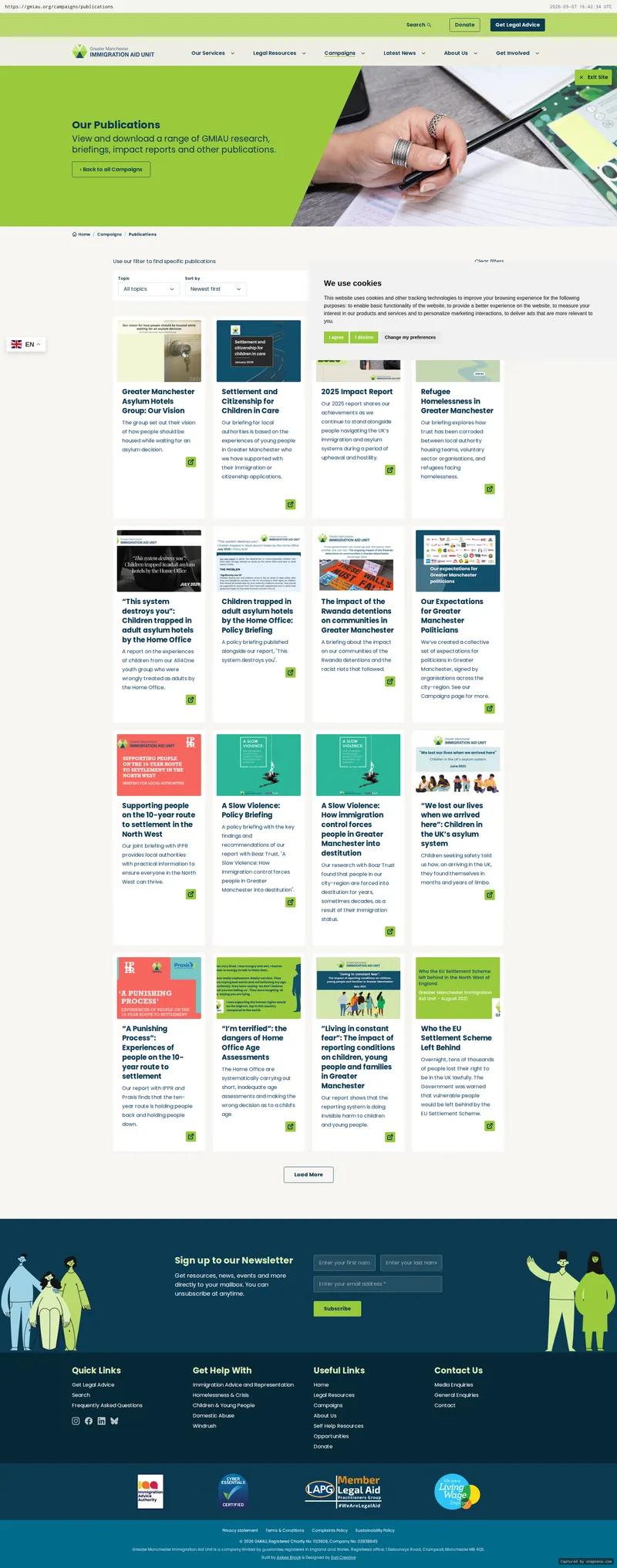 GMIAU publications listing