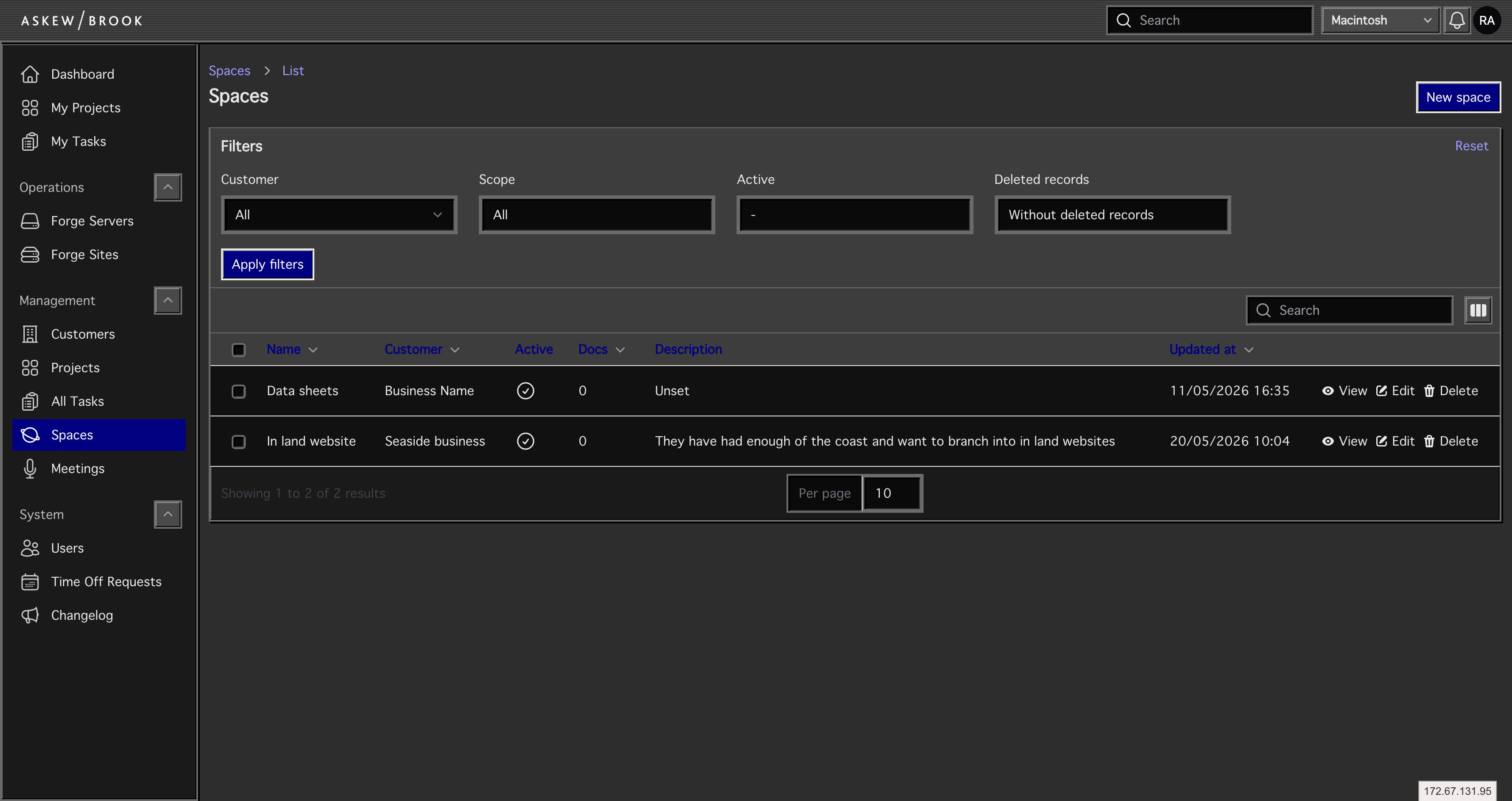 Askew Brook portal theme examples including brighter custom interface options